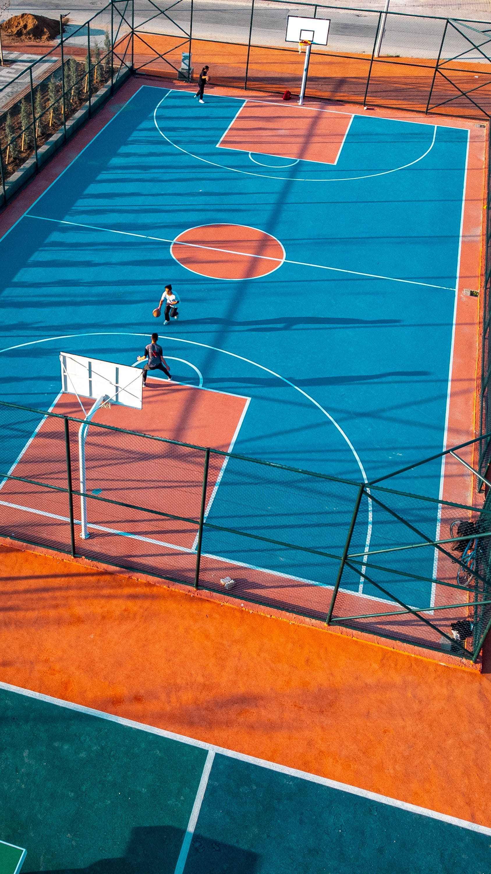 Professional basketball court build